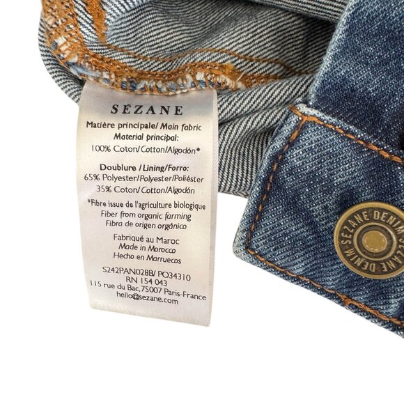 Sézane Denim The Wide Leg Trousers - Picture 9 of 9